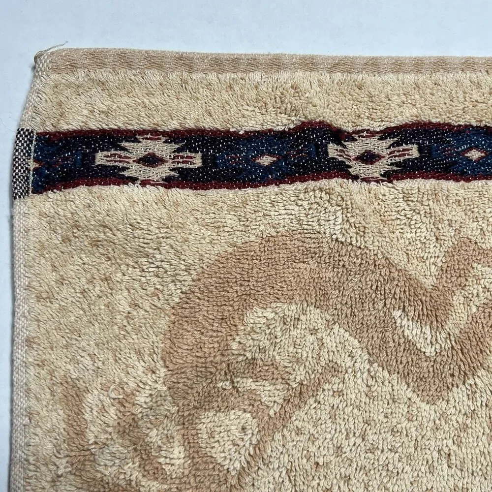 Vintage Southwestern Kokopelli Bath  X 2 Towels Native American  26x47” USA Made